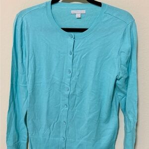 New York & Company Aqua Cardigan Sweater
